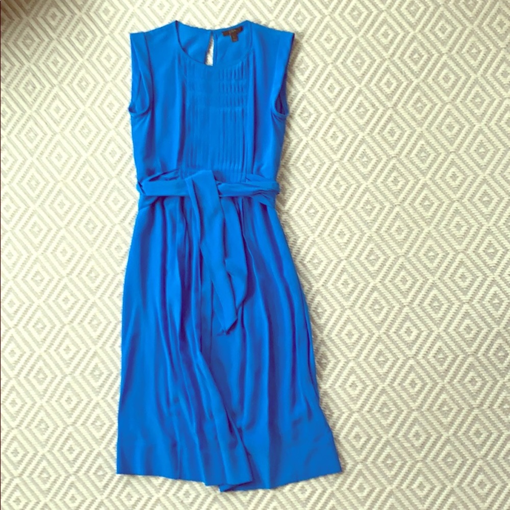 J Crew blue silk dress